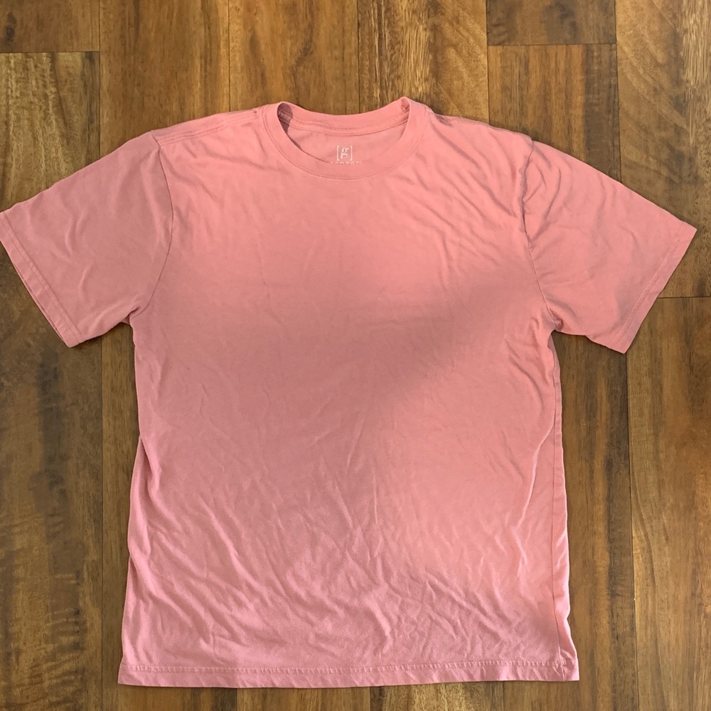 G by George Mens Pink / Salmon Crewneck T-Shirt